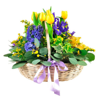 Цветы в корзинке «Прекрасное начало»